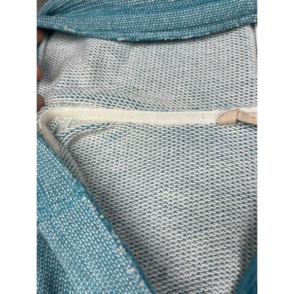 Soft Surroundings‎ Just Beachy French Terry Cloth Pullover Hooded Sweatshirt L - Picture 4 of 9